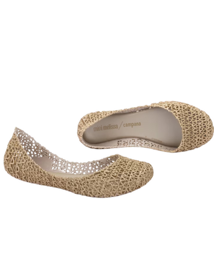 Mini Melissa Campana Papel Inf ballerine con glitter applicato