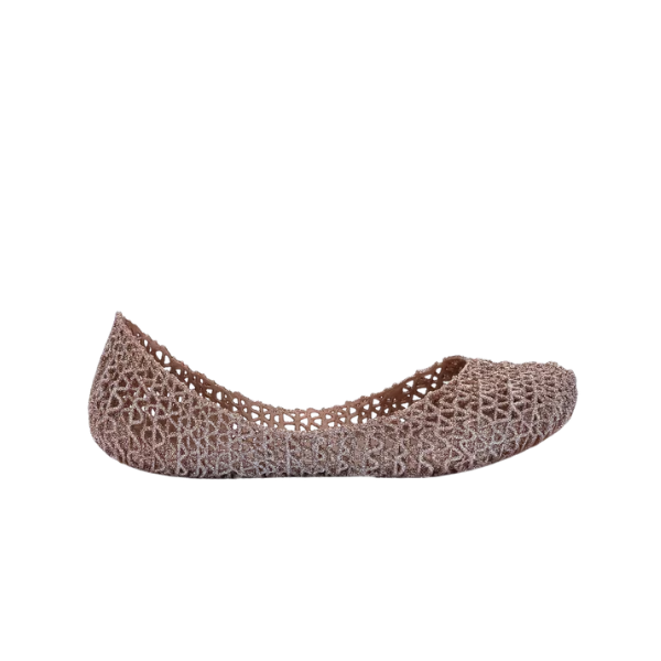 Mini Melissa Campana Papel Inf ballerine con glitter applicato