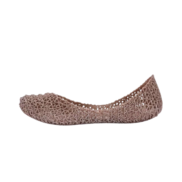 Mini Melissa Campana Papel Inf ballerine con glitter applicato