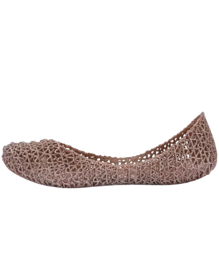 Mini Melissa Campana Papel Inf ballerine con glitter applicato