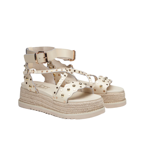Cult Doja 4521 sandali platform in pelle con borchie