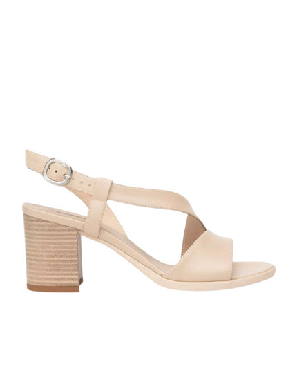 Nero Giardini sandali in pelle con tacco a blocco effetto legno