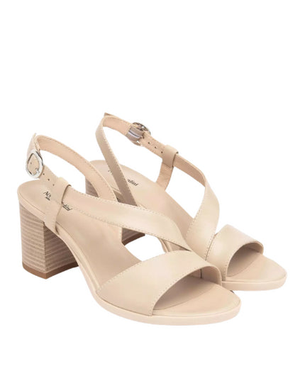 Nero Giardini sandali in pelle con tacco a blocco effetto legno