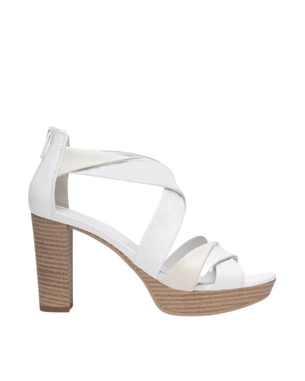 Nero Giardini sandali in pelle con tacco a blocco effetto legno e plateau