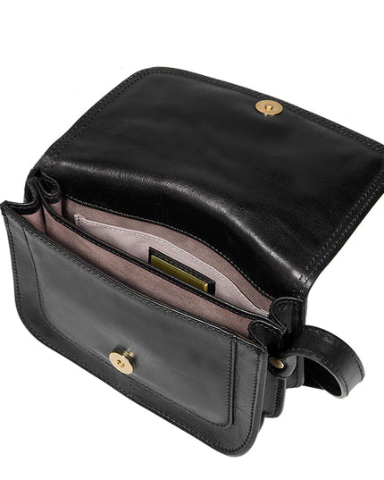 The Bridge Borsa tracolla in pelle a scomparti small size Story Donna Nero