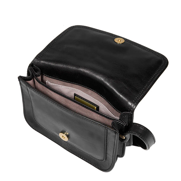 The Bridge Borsa tracolla in pelle a scomparti small size Story Donna Nero