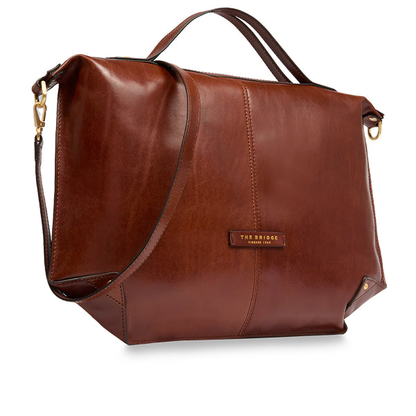 The Bridge Borsa tracolla pelle chiusa con zip taglia L Unica Bag
