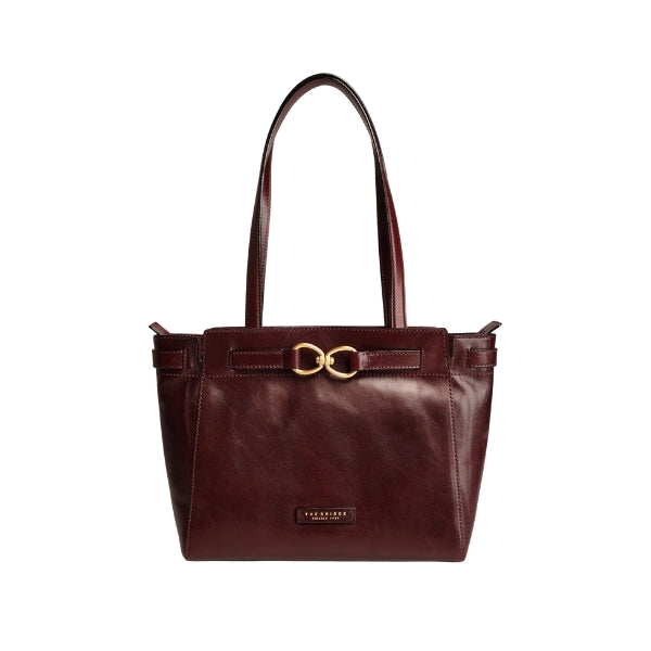 The Bridge Borsa shopper in pelle  ISOTTA Mosto