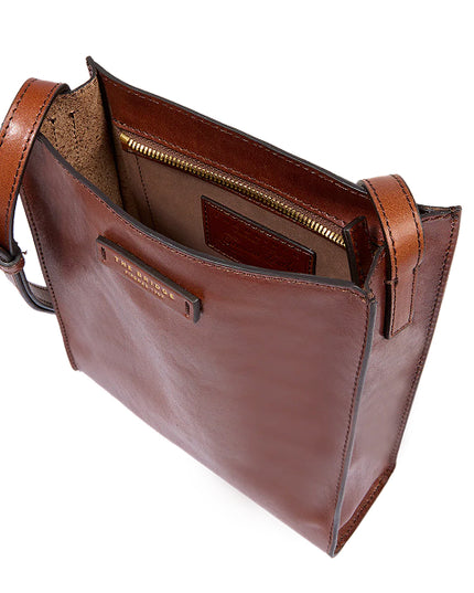 The Bridge Borsa tracolla in pelle piccola MIRRA Marrone