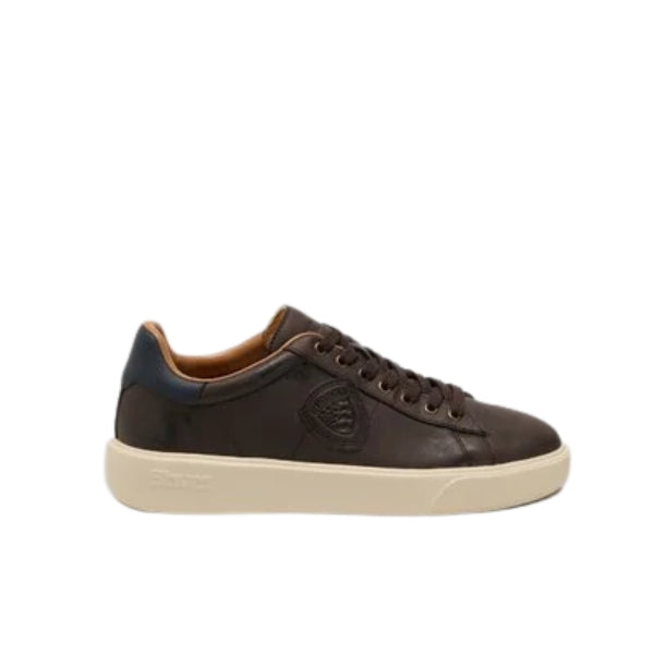 Blauer Sneaker Uomo Dark Brown Navy