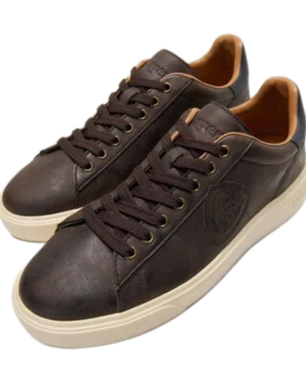 Blauer Sneaker Uomo Dark Brown Navy
