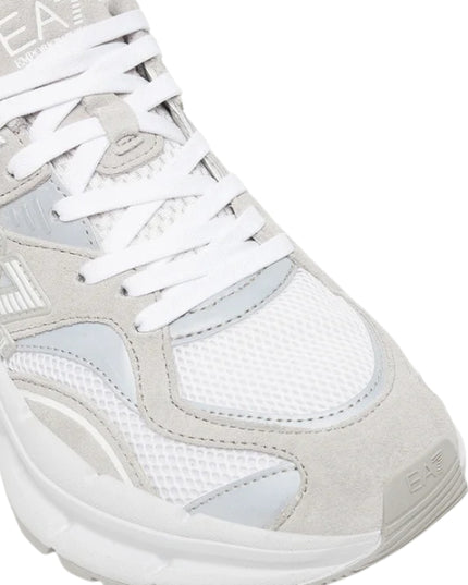 EA7 Sneaker Uomo White Vapor Blue Silver X8X237 XK425