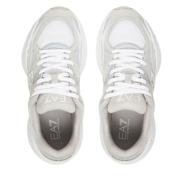 EA7 Sneaker Uomo White Vapor Blue Silver X8X237 XK425