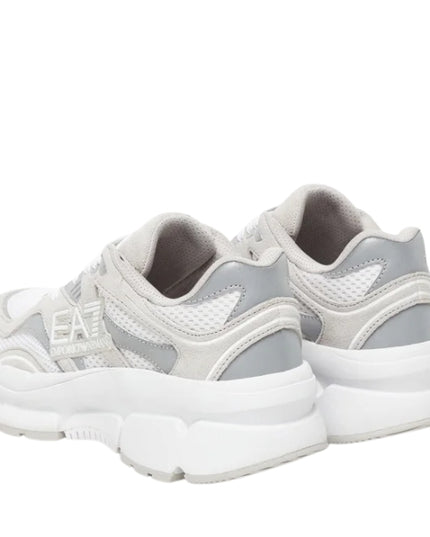 EA7 Sneaker Uomo White Vapor Blue Silver X8X237 XK425