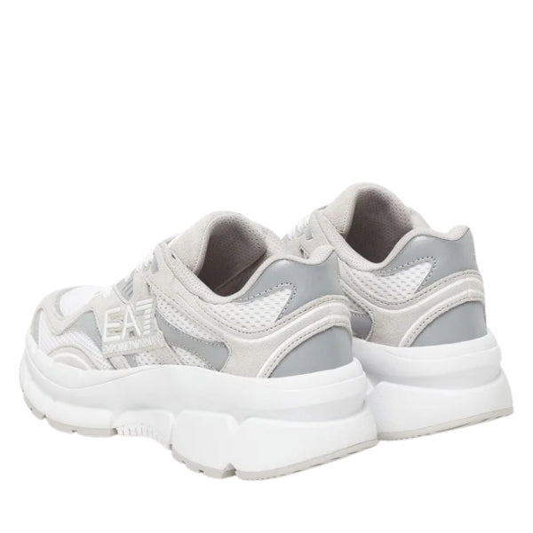 EA7 Sneaker Uomo White Vapor Blue Silver X8X237 XK425
