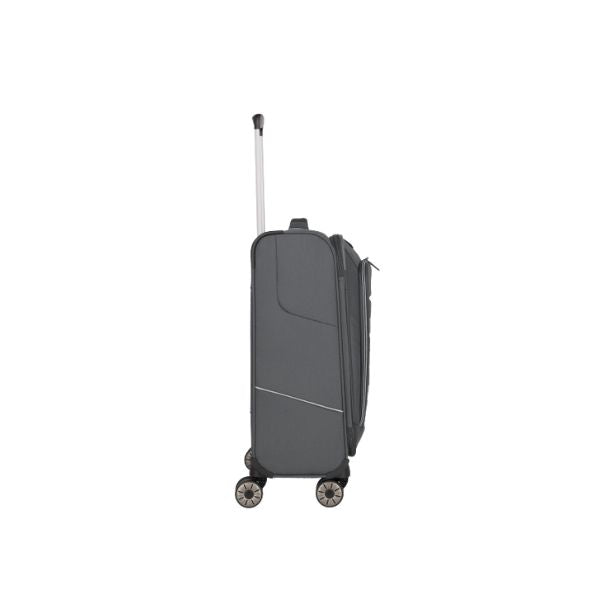 Travelite Skaii S trolley morbido con zip esterne antracite