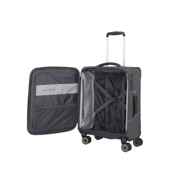 Travelite Skaii S trolley morbido con zip esterne antracite