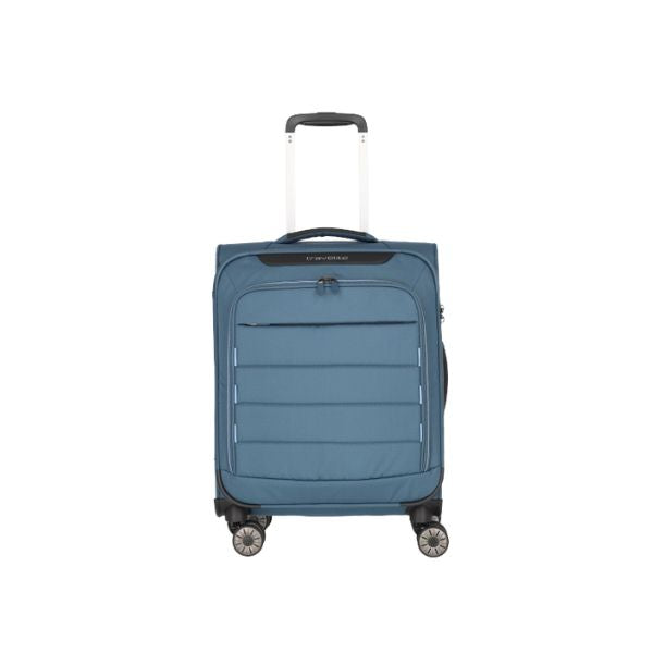 Travelite Skaii S trolley morbido con zip esterne blu