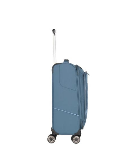 Travelite Skaii S trolley morbido con zip esterne blu