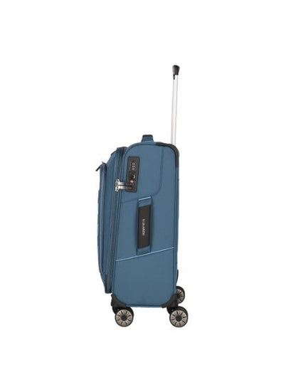 Travelite Skaii S trolley morbido con zip esterne blu