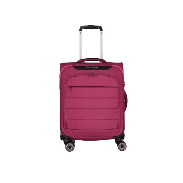 Travelite Skaii S trolley morbido con zip esterne rosso