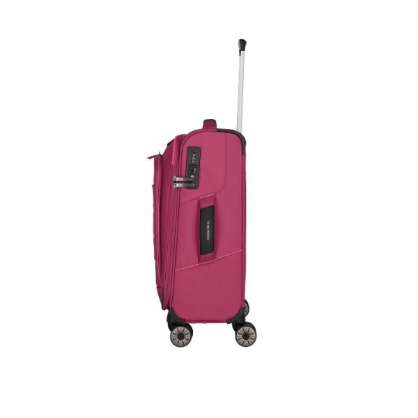 Travelite Skaii S trolley morbido con zip esterne rosso