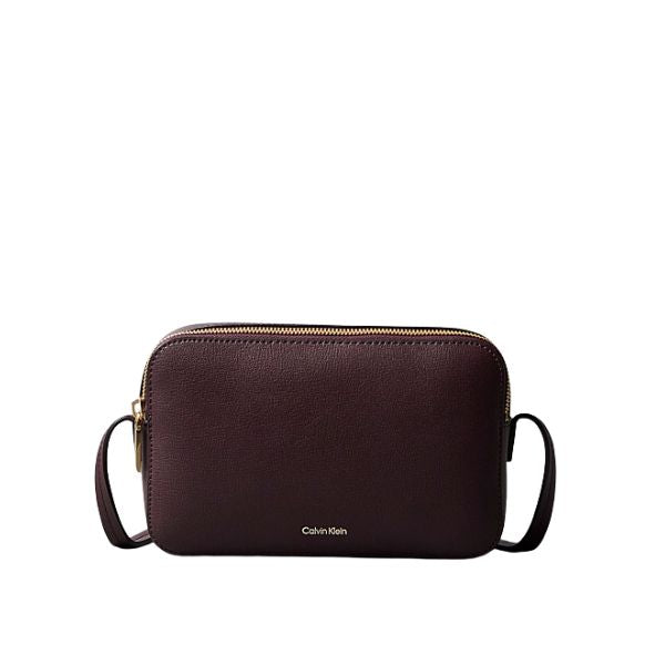 CALVIN KLEIN LV04F3276G Borsa a tracolla con logo laminato Espresso