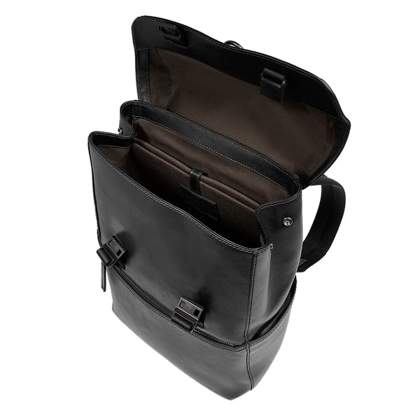 The Bridge Zaino in pelle uomo con patta IACOPO Nero