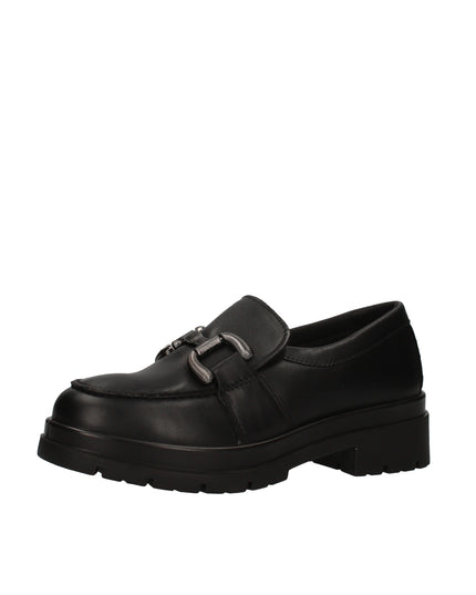 Enval Soft mocassini in pelle con tacco e accessorio