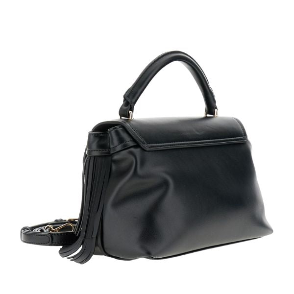 CAFENOIR C3NE0933 Borsa a spalla con frange laterali Nera