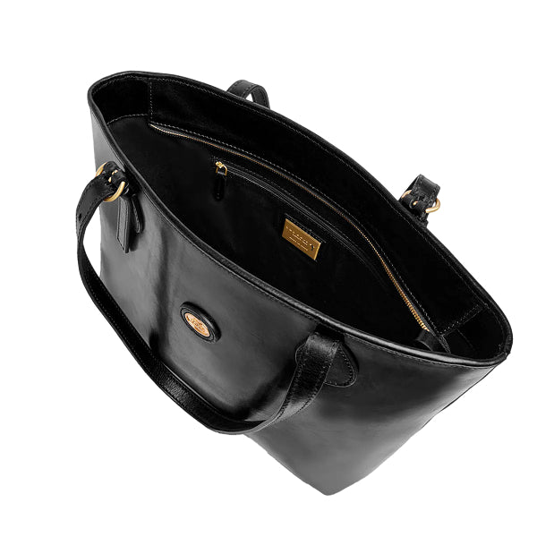The Bridge Borsa shopper pelle chiusa con zip Story Donna Nero