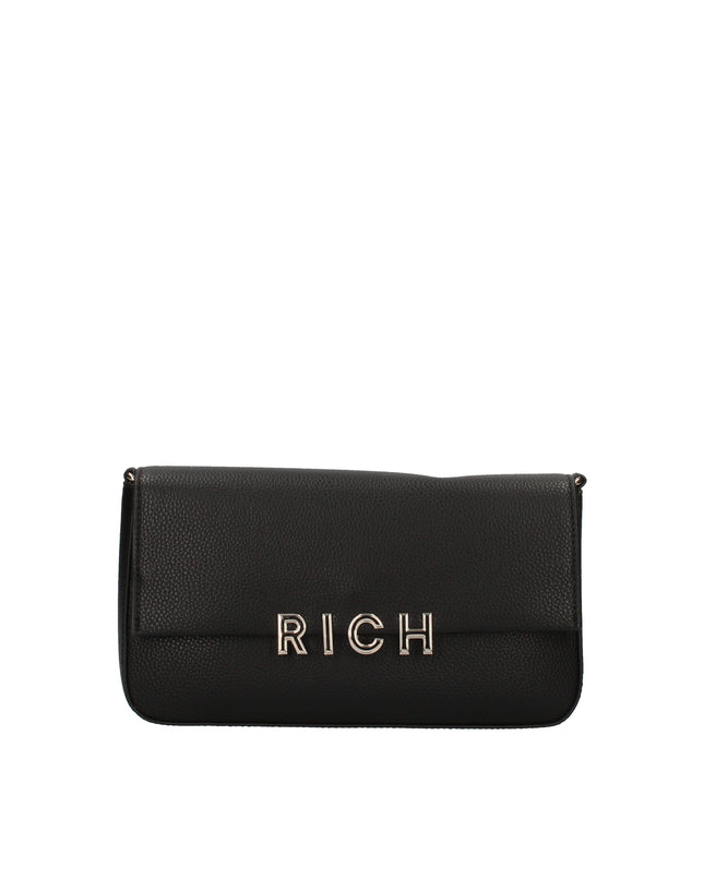 Borsa a spalla John Richmond con logo metallico e tre manici intercambiabili