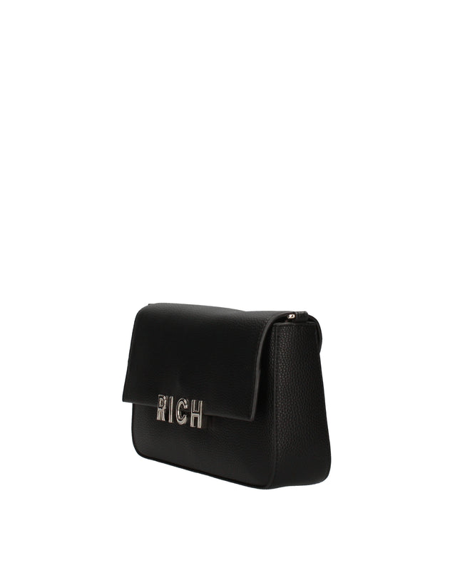 Borsa a spalla John Richmond con logo metallico e tre manici intercambiabili