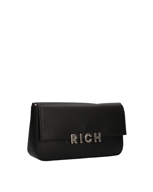 Borsa a spalla John Richmond con logo metallico e tre manici intercambiabili