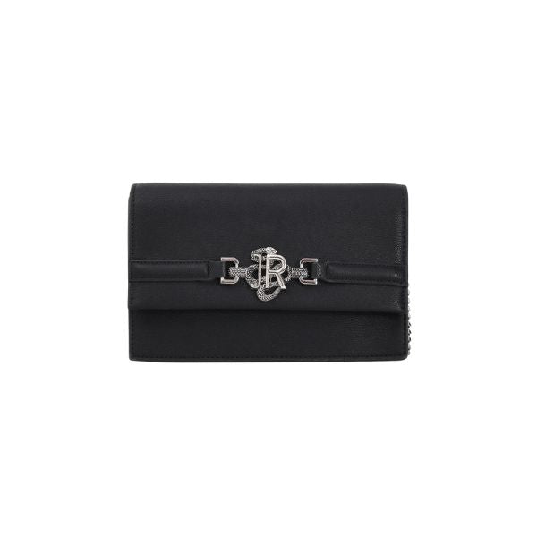 John Richmond borsa con tracolla a catena e dettagli metallici