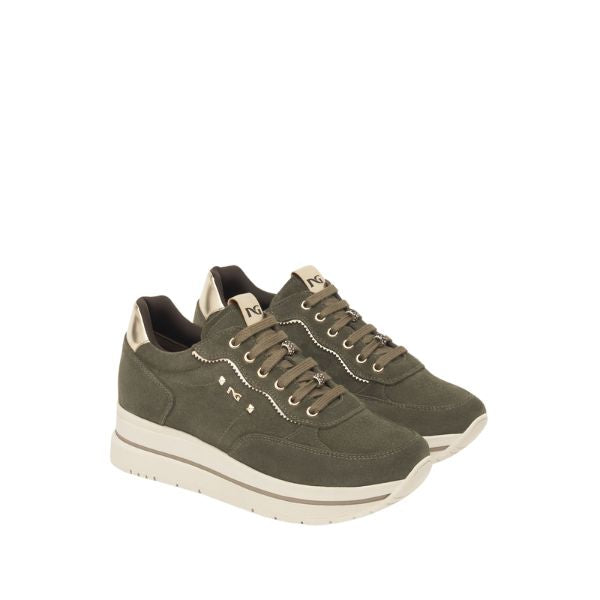 Nero Giardini Sneakers Donna in Suede Bosco
