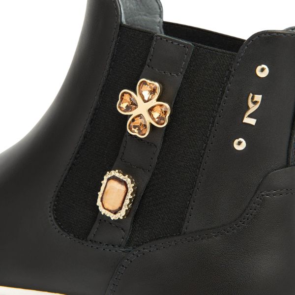Nero Giardini Stivaletti Chelsea Donna in Pelle nero