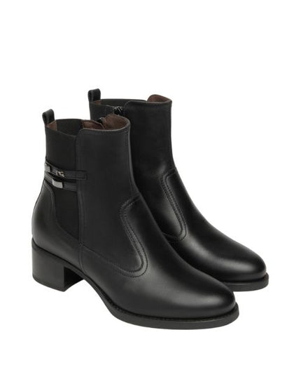 Nero Giardini Stivaletti Donna in Pelle e Tessuto Nero