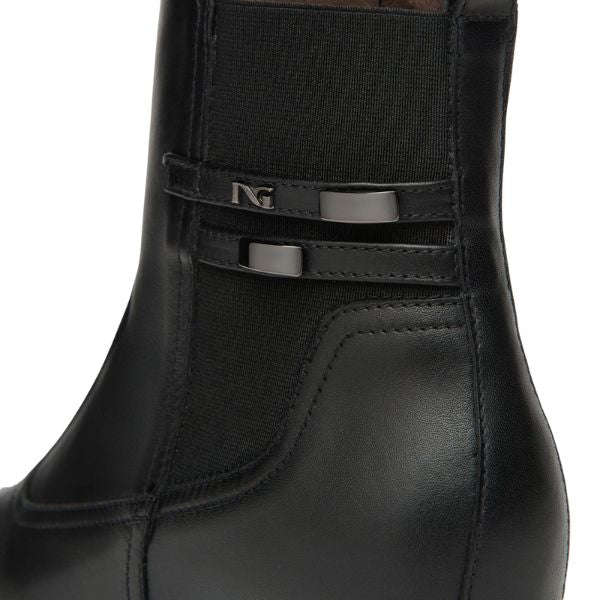 Nero Giardini Stivaletti Donna in Pelle e Tessuto Nero