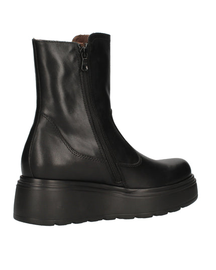 Nero Giardini I514901D stivaletti chelsea in pelle nera e tessuto