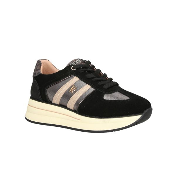 Keys sneakers con inserti in suede animalier