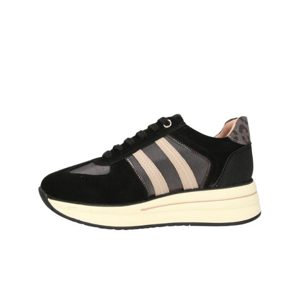 Keys sneakers con inserti in suede animalier