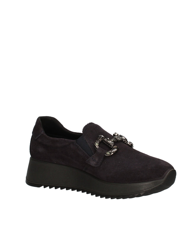 Enval Soft scarpe slip on in camoscio con accessorio