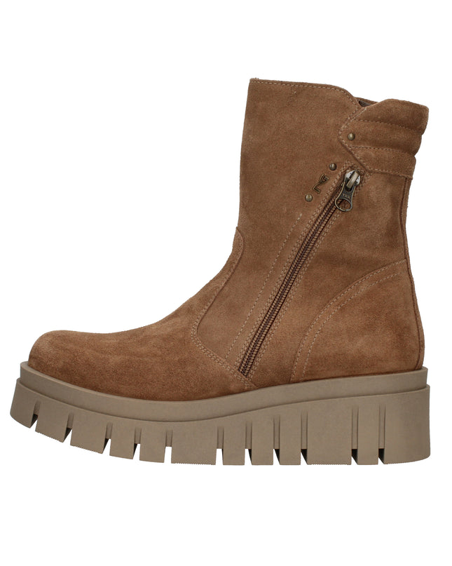 Nero Giardini I514914D stivaletti in suede color Mou con suola platform