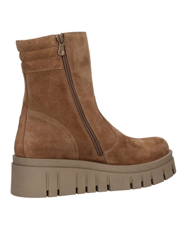 Nero Giardini I514914D stivaletti in suede color Mou con suola platform