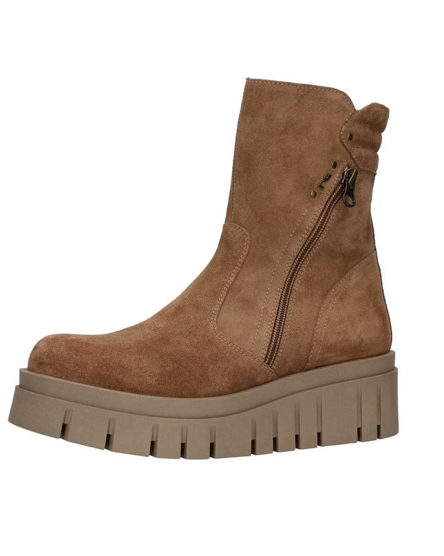 Nero Giardini I514914D stivaletti in suede color Mou con suola platform