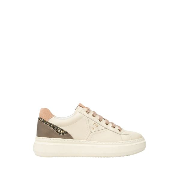 Nero Giardini Sneakers Donna in Pelle Suede e Materiale Tecnico Milk