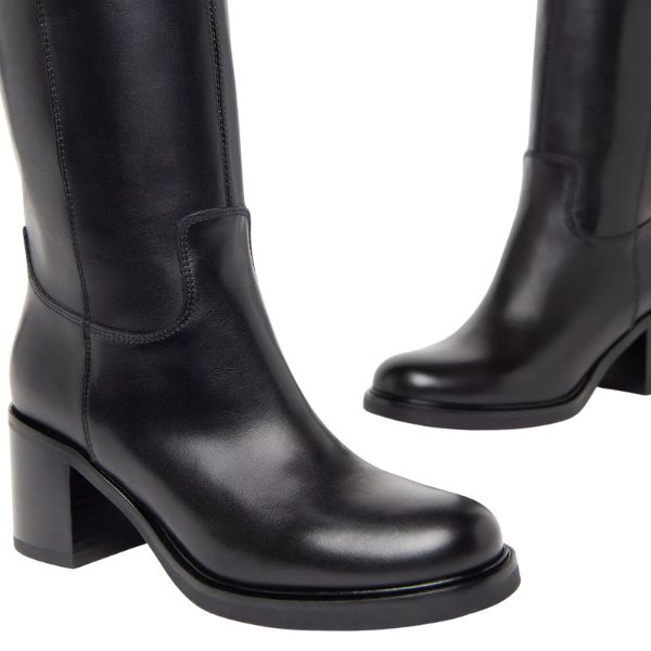 Nero Giardini Stivali Donna in Pelle Nero