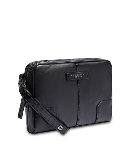 The Bridge Pochette uomo in pelle con zip VESPUCCI Nero