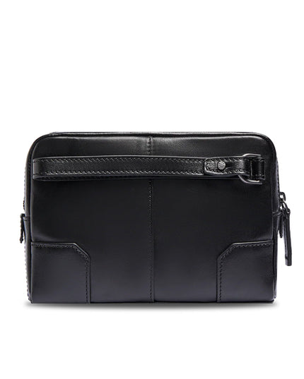 The Bridge Pochette uomo in pelle con zip VESPUCCI Nero